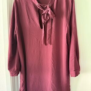Sweet Rain Burgundy Tunic Dress